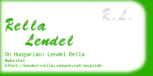 rella lendel business card